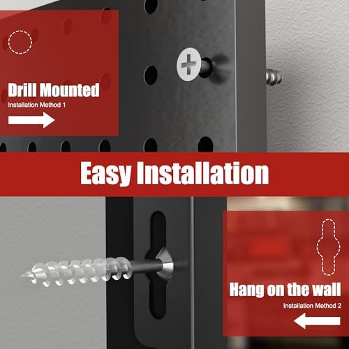 Heavy Duty Peg Board, 8 Pack Metal Pegboard Panels - Image 6
