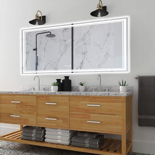 Ratsamee 60"x40" LED Bathroom Mirror - Image 2