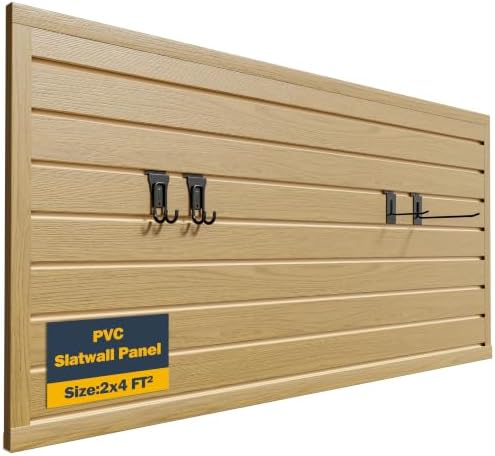Slat Wall Paneling 2 x 4ft, Slatwall Garage Wall Organizer by FOFARY