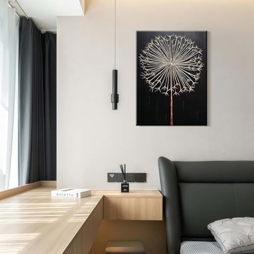 RZIGERNO Dandelion Plant Fun Canvas Wall Art Botanical Aesthetics Wall Decor - Image 3