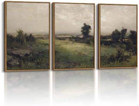 InSimSea Oversized Vintage Landscape Art, Field Picture by InSimSeaArt