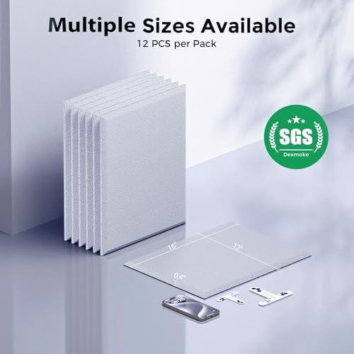 12 Pack Self-Adhesive Acoustic Panels, 2nd Generation Sound Absorbing Panel - Image 7