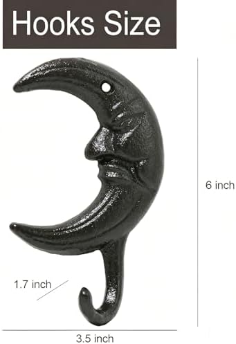Cast Iron Hook, Moon Shape - Image 2