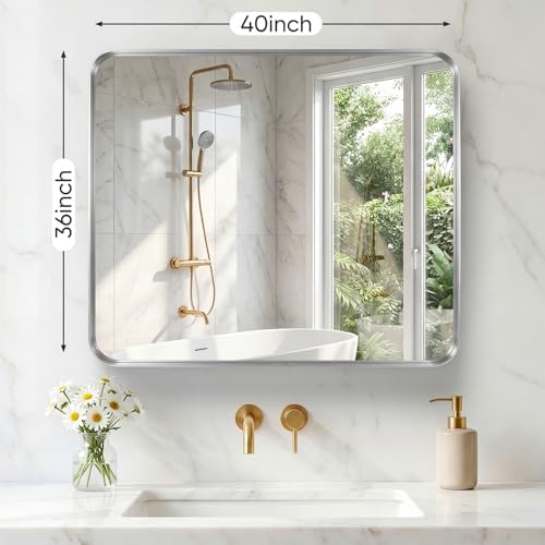 Sweetcrispy Bathroom Mirror 40x36 Inch, Vanity Mirror - Image 2