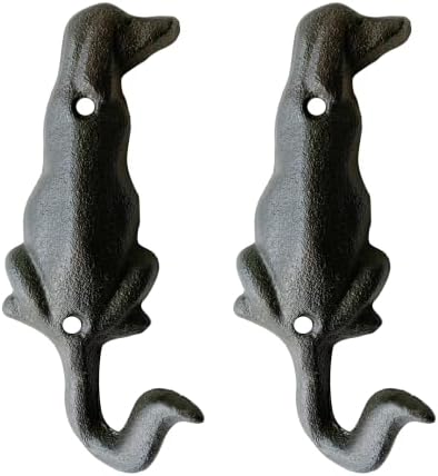 Rustic Dog-Shaped Decorative Wall Hook Rack Hangers by Zorues