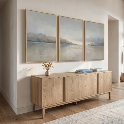 Large Framed Abstract Landscape Wall Art - Image 4