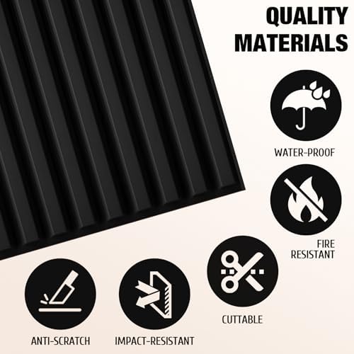 Qidejoy 33Pcs Black 3D Wall Panels 12X12in, Interior Accent Wall Decor - Image 4