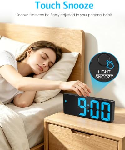 AMIR Digital Alarm Clock, 6.3" Large LED Display Bedside Clock - Image 5