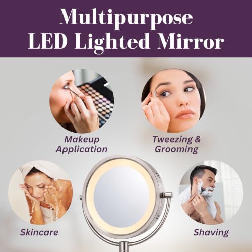 JERDON Hardwired Wall-Mount Makeup Mirror - Image 7