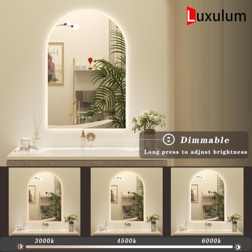 Arched Backlit LED Lighted Bathroom Mirror 30x42 - Image 3