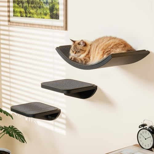 Cat Wall Shelves for Large Cats Set, Wall Mounted Climbing Shelves for Sleeping - Image 2