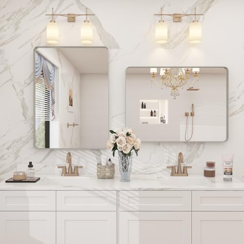 16x24 Inch Brushed Nickel Bathroom Vanity Mirror - Image 6