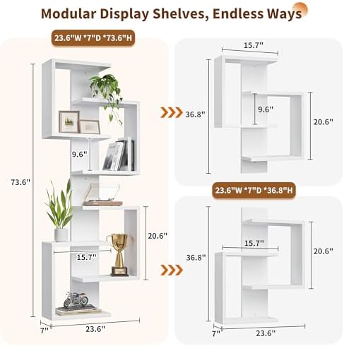 REIBII 8 Tier Floating Shelves, DIY Wall Mounted Shelves, Lack Shelf - Image 3
