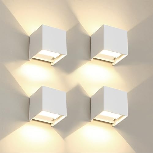 4 PCS LED 12W Outdoor Wall Lights Sconces Exterior/Interior Up and Down Lights by MilleLucciole