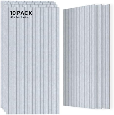 TO-TH Acoustic Panels Decorative Soundproof Wall Panel 10 Pack, Light Camel by TO-TH