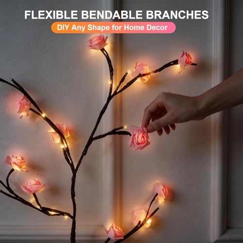 USB Powered Rose Willow Vine Lights - Image 5