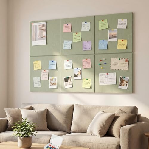 Large Cork Board 36" x 24", 6 Pack Felt Bulletin Board, Pin Boards - Image 2