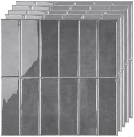 Select 5 Pack Peel and Stick Backsplash Square Tiles, 12x12 in by selectlighting