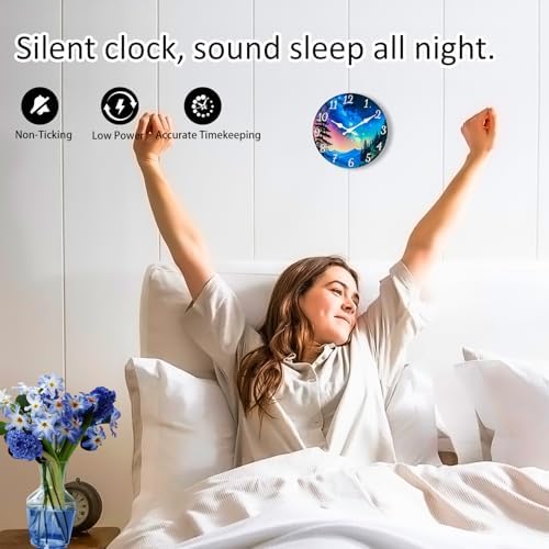 Silent Non Ticking Glass Wall Clock - Image 4