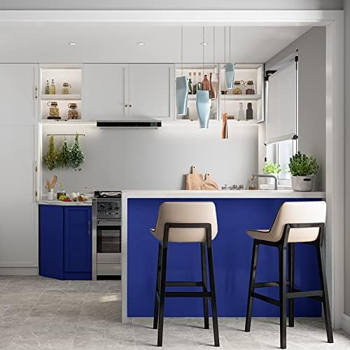 Ismoon 15.7" x 236" Contact Paper Blue Peel and Stick Wallpaper Removable - Image 4