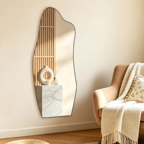 Full Length Wall Mirror, Cloud Irregular Shape, 47.2x19.7 Inch, - Image 4