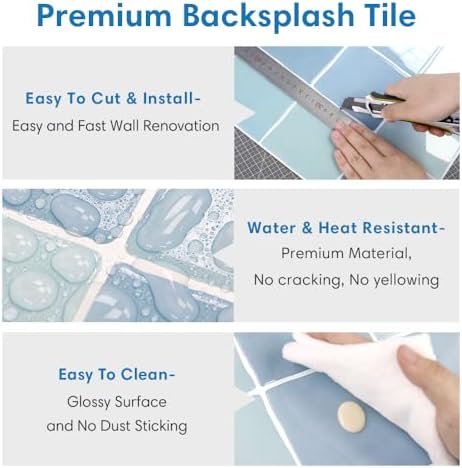 COMSTICKC Thicker 3D Peel and Stick Backsplash Tiles - Image 5