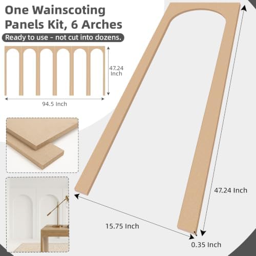 Art3dwallpanels Wall Molding Panels Kit, Pre Cut Arch Wainscoting Panels - Image 3