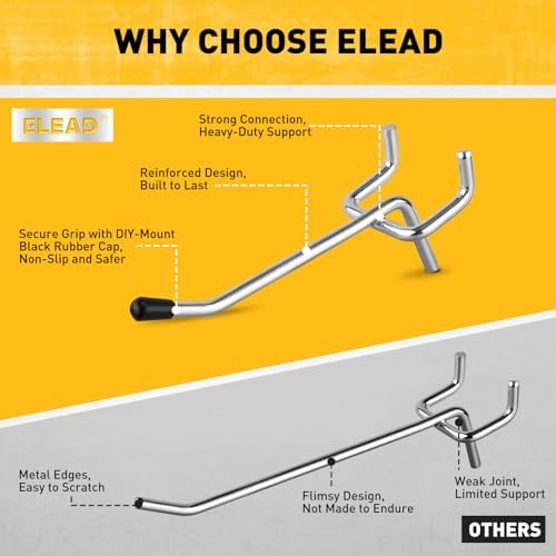 ELEAD 55-Piece 2 Inch Pegboard Hooks, Heavy Duty Peg Board Organizer Accessories - Image 3