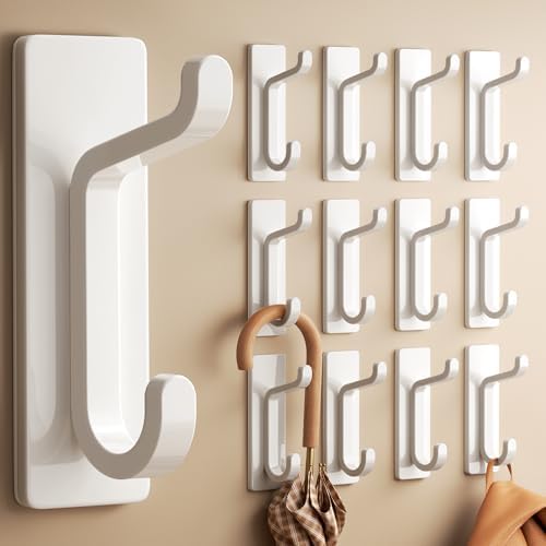 pickpiff 12 Pack Strong Stick-on Hooks 13LB by pickpiff