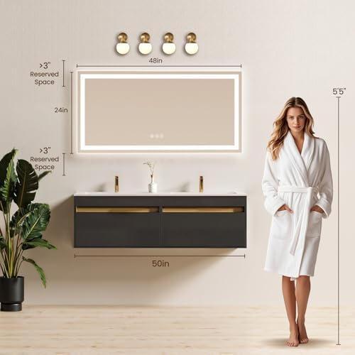 48"x24" LED Bathroom Mirror - Image 6