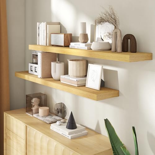 55 Inch Floating Shelves for Wall, 8 Inch Deep, Invisible Brackets - Image 2