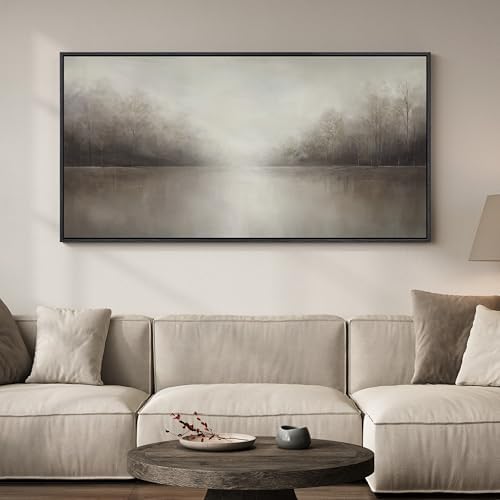 Extra Large Framed Abstract Landscape Wall Art by MXART