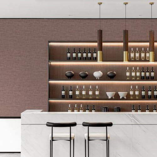 Reddish Brown Modern Concrete Wallpaper Peel and Stick Contact Paper 15.7"x472" - Image 2