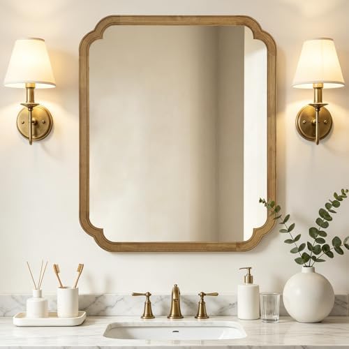 WallBeyond 30" x 36" Wood Bathroom Mirror by WallBeyond