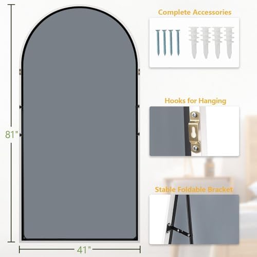 Dewfig Arched Full Length Mirror - Image 5
