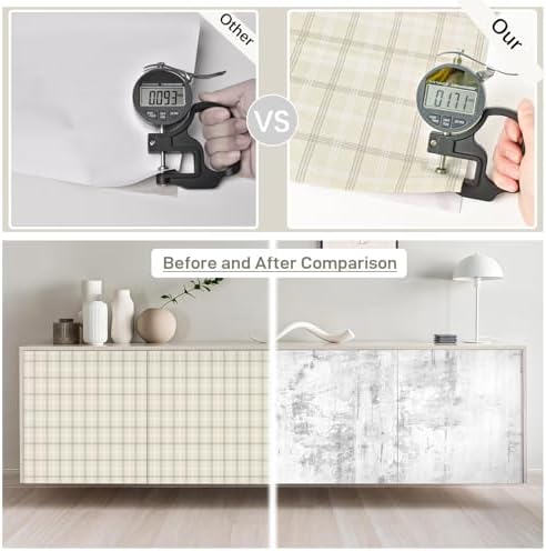 Plaid Wallpaper Peel and Stick Boho Gingham Neutral 78.7’’ x 17.3’’ - Image 6