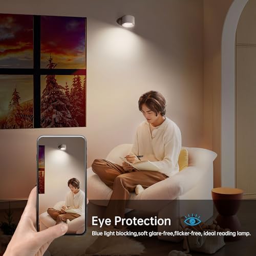 AKSDA LED Reading Light, Rechargeable Battery Operated Wall Sconce - Image 3