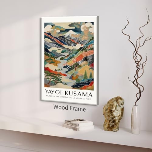 Framed Wall Art Yayoi. Kusama Posters Vintage Japanese Canvas Prints Mount Fuji - Image 5
