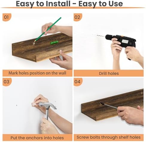 upsimples Floating Shelves for Wall Decor and Storage - Image 3