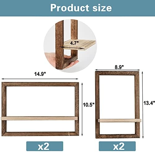 idee-home Floating Shelves for Wall Set of 4 Decorative Hanging Shelf - Image 3