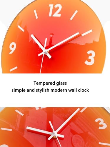 12 in Modern Wall Clock, Silent Glass Clock, Decorative Wall Clocks - Image 3
