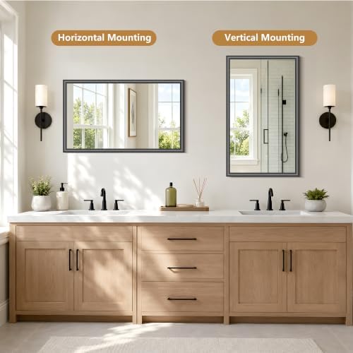 FORBATH Bathroom Mirror for Over Sink, 18x30 Inch Black Vanity Mirror - Image 5