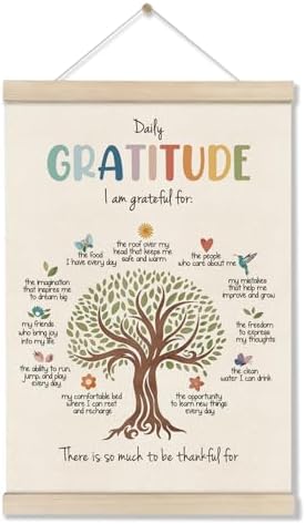 DOI-LANEE Inspirational Motivational Daily Gratitude Poster Hanger Frame by DOI-LANEE
