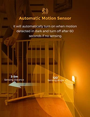 L LOHAS LED Motion Sensor Night Light, Amber Night Lights Plug into Wall - Image 6