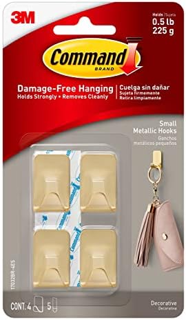 Command Small Metallic Wall Hooks, Total 16 Hooks - Image 2