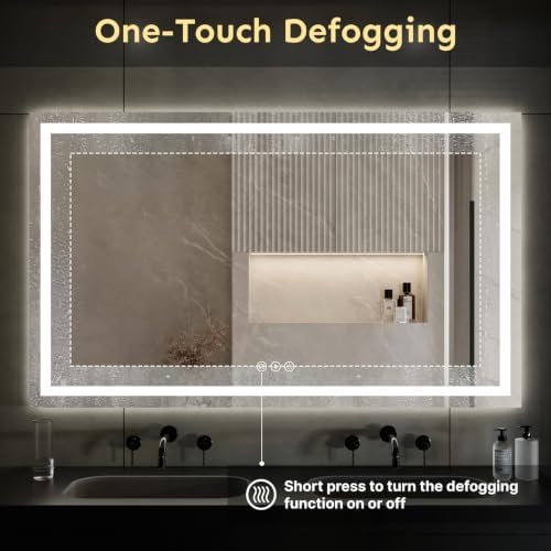 Kosmonia 36x60 Inch LED Bathroom Mirror - Image 3