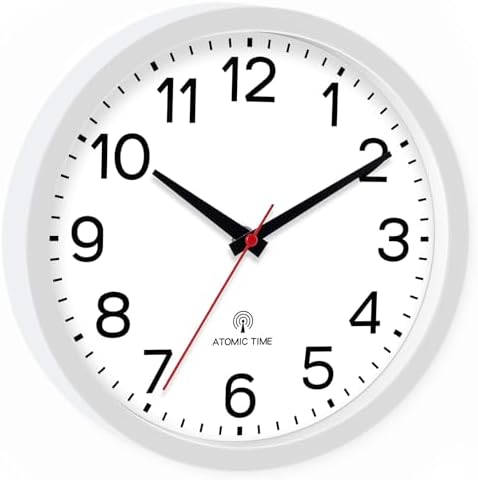 AKCISOT 10 Inch Wall Clock, Silent Battery Operated Analog Clock - Image 2