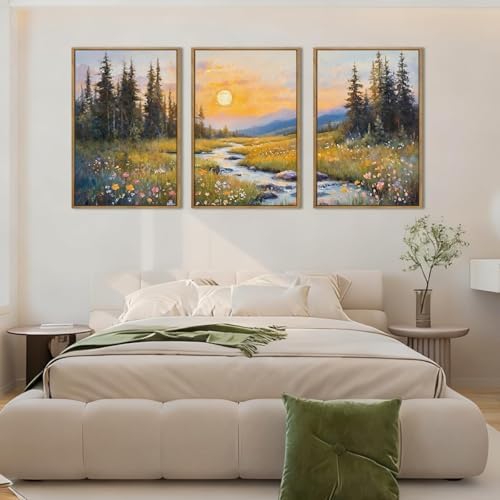 IARTTOP Extra Large Mountain Landscape Wall Art Framed 24x36 Inch Abstract - Image 4
