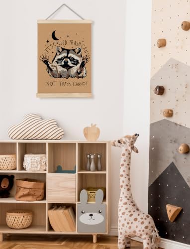 Foritho Funny Neutral Motivational Raccoon Poster Wall Art Framed 12x16in - Image 6
