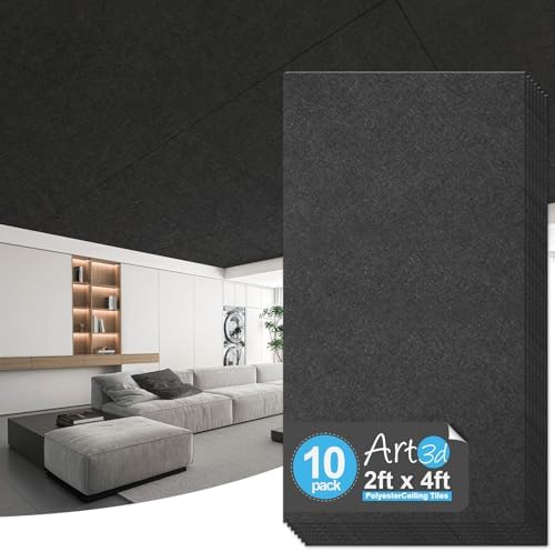 Art3d Acoustic Drop Ceiling Tiles 2x4 ft by Art3d